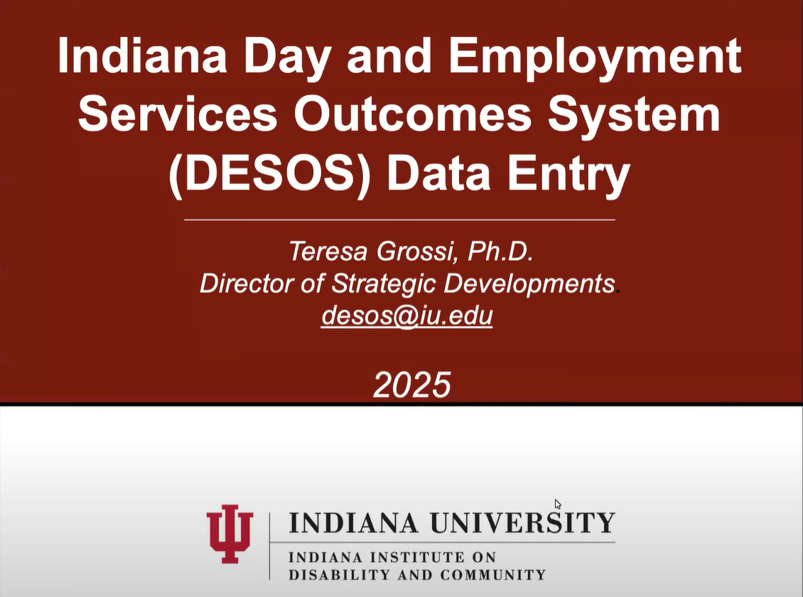 DESOS Title Page from training video